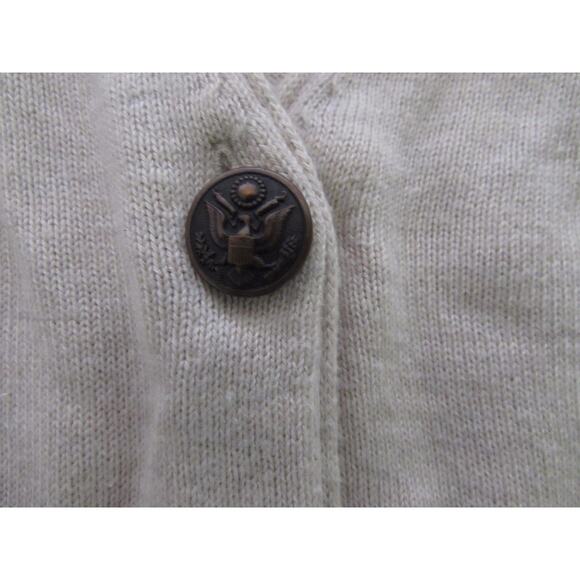 Fossil women's size small cardigan sweater button up light tan short crop - Picture 6 of 9